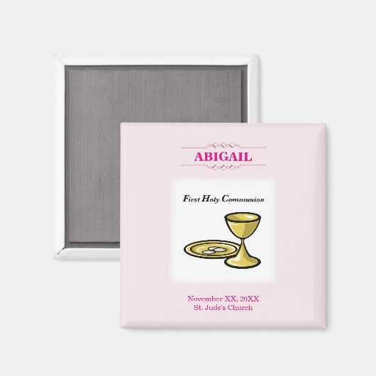 , meisjescommuniqué en bloed magneet (Voorkant / Achterkant)