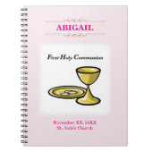 , meisjescommuniqué en bloed notitieboek (Voorkant)