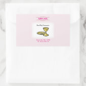 , meisjescommuniqué en bloed rechthoekige sticker (Tas)