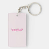 , meisjescommuniqué en bloed sleutelhanger (achterkant)