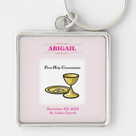 , meisjescommuniqué en bloed sleutelhanger (Voorkant)