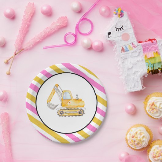 Meisjesconstructie Borden Papieren Bordje (Feest)
