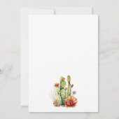 Meisjescowboy westerne cactus zuidelijk baby showe kaart (Achterkant)