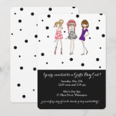 Meisjesdag / Bachelorette / Glamor Party Invite Kaart (Voorkant / Achterkant)