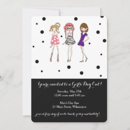 Meisjesdag / Bachelorette / Glamor Party Invite Kaart