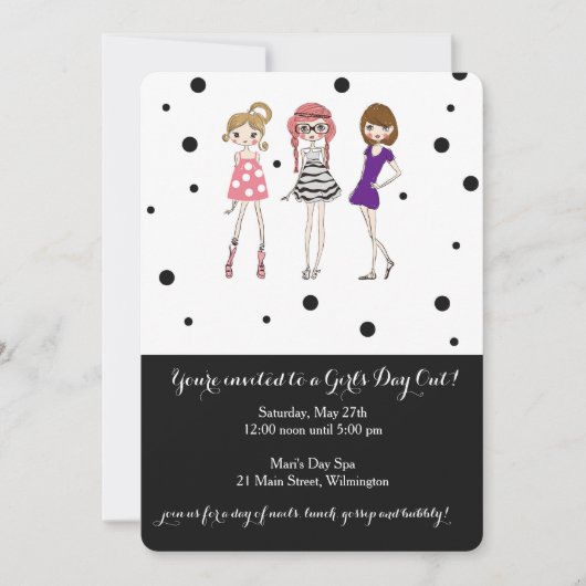 Meisjesdag / Bachelorette / Glamor Party Invite Kaart (Voorkant)