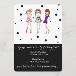 Meisjesdag / Bachelorette / Glamor Party Invite Kaart