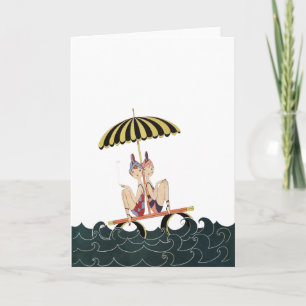 Meisjesdag bij de strand kaart