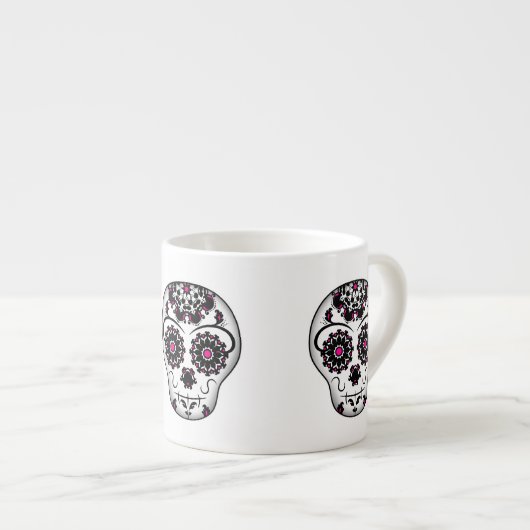 Meisjesdag van de dode suikerschedel espresso kop (Voorkant rechts)