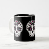 Meisjesdag van de dode suikerschedel tweekleurige koffiemok (Voorkant links)