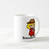 Meisjesdetective met Magnifying Glass Koffiemok (Voorkant rechts)