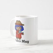 Meisjesdetective met Magnifying Glass Koffiemok (Voorkant links)