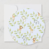 Meisjesdieren Oerwoud jongens Baby shower Kaart (Achterkant)