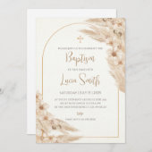 Meisjesdoop uitnodigt Doopfeest uitnodigingen Meis (Voorkant / Achterkant)