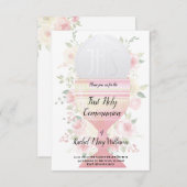 meisjesEerste Communie | Chalice-host Kaart (Voorkant / Achterkant)