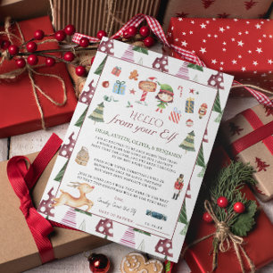 Meisjeself Kinderen Kerst Elf Hallo Briefkaart
