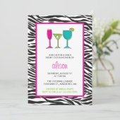 Meisjesfeest in de nacht van de bachelorette kaart (Staand voorkant)