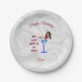 meisjesfeest papieren bordje (Voorkant)