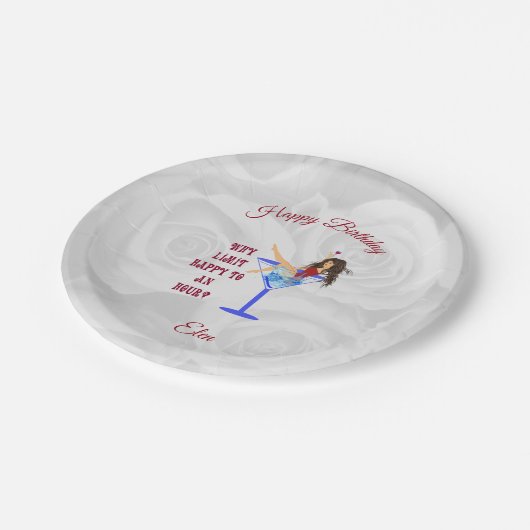 meisjesfeest papieren bordje (Gekanteld)