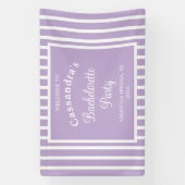 Meisjesfeest Retro Moderne Lichtpaarse Klasse Spandoek (Verticaal)