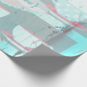 Meisjesfeest Tea Party Shabby-Chic Personalized Cadeaupapier (Hoek)