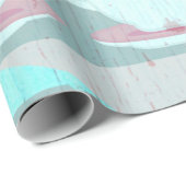 Meisjesfeest Tea Party Shabby-Chic Personalized Cadeaupapier (Rol Hoek)