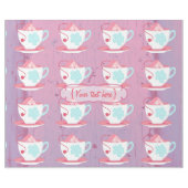 Meisjesfeest Tea Party Shabby-Chic Personalized Cadeaupapier (Vlak)