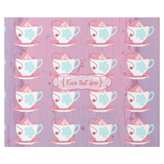 Meisjesfeest Tea Party Shabby-Chic Personalized Cadeaupapier (Vlak)