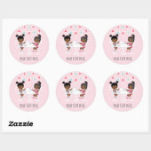 Meisjesfeest Tea Party Shabby-Chic Personalized Ronde Sticker (Vel)