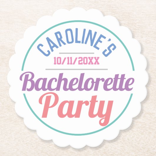 Meisjesfeest ter viering van een vrijgezellenfeest kartonnen onderzetters (Voorkant)