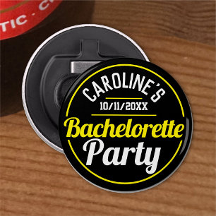 Meisjesfeest van een Bachelorette Party Button Flesopener