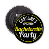 Meisjesfeest van een Bachelorette Party Button Flesopener (Voorkant)