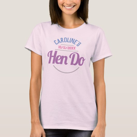 Meisjesfeest van een Hen Do Party T-Shirt (Voorkant)
