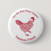 Meisjesfeest Verloving Ronde Button 5,7 Cm (Voorkant)