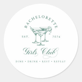 Meisjesfeestje Club Ronde Sticker