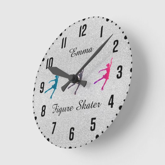 Meisjesfiguur Skater/ijsschaatsen Ronde Klok (Hoek)