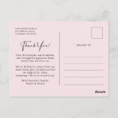 Meisjesfoto bedankkaart briefkaart (Achterkant)