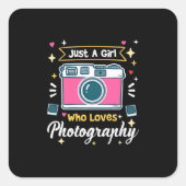 Meisjesfotografie Vierkante Sticker (Voorkant)