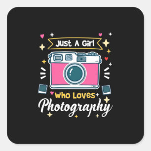 Meisjesfotografie Vierkante Sticker