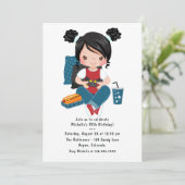 Meisjesgame Night Video Game-slaappartij Kaart (Staand voorkant)