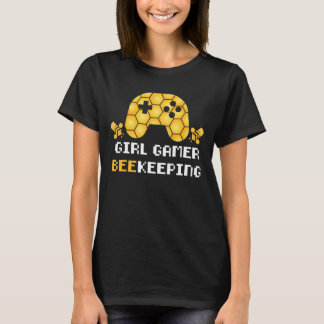 Meisjesgamer-bijenteelster T-shirt
