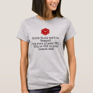 Meisjesgamers met de laagste stand t-shirt