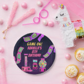 Meisjesgaming en Arcade Birthday Papieren Bordje (Feest)