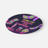 Meisjesgaming en Arcade Birthday Papieren Bordje (Gekanteld)