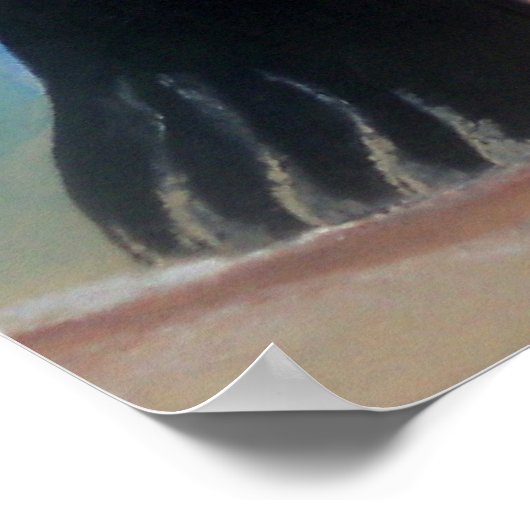 Meisjesgebouw zandkasteel bij de schilderkunst van poster (Hoek)