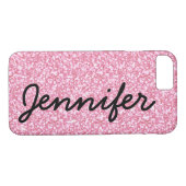 Meisjesgepersonaliseerd script voor roze handschri Case-Mate iPhone case (Achterkant (Horizontaal))