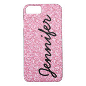 Meisjesgepersonaliseerd script voor roze handschri Case-Mate iPhone case (Achterkant)