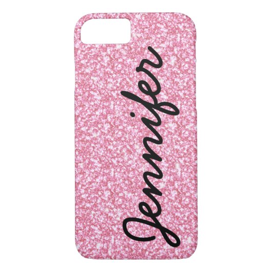 Meisjesgepersonaliseerd script voor roze handschri Case-Mate iPhone case (Achterkant)