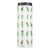 Meisjesgepersonaliseerde Ierse danseres Cute Hand- Thermosbeker (Achterkant)