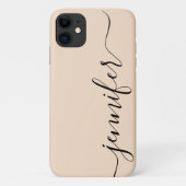 Meisjesgepersonaliseerde naam, Fancy script, linen Case-Mate iPhone Case (Achterkant)